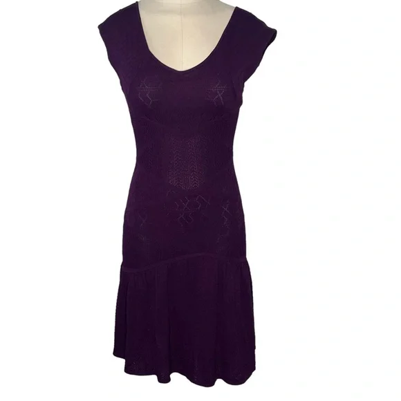 Catherine Malandrino Dresses | Catherine Malandrino Purple Crochet Dress - Lined Size P | Color: Purple | Size: SP | Nativeoath's Closet